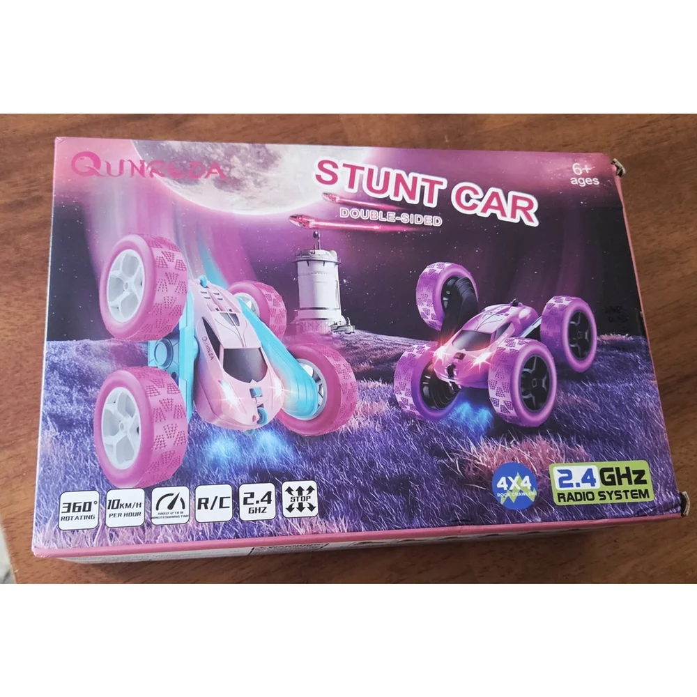 RC Cars Remote Control Car for Girls, 2.4 GHZ Double Sided RC Stunt Car Pink